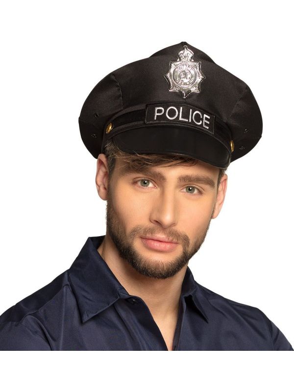 Zwarte Politiepet Police