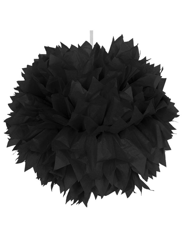 Zwarte Pompom Hanger 30cm