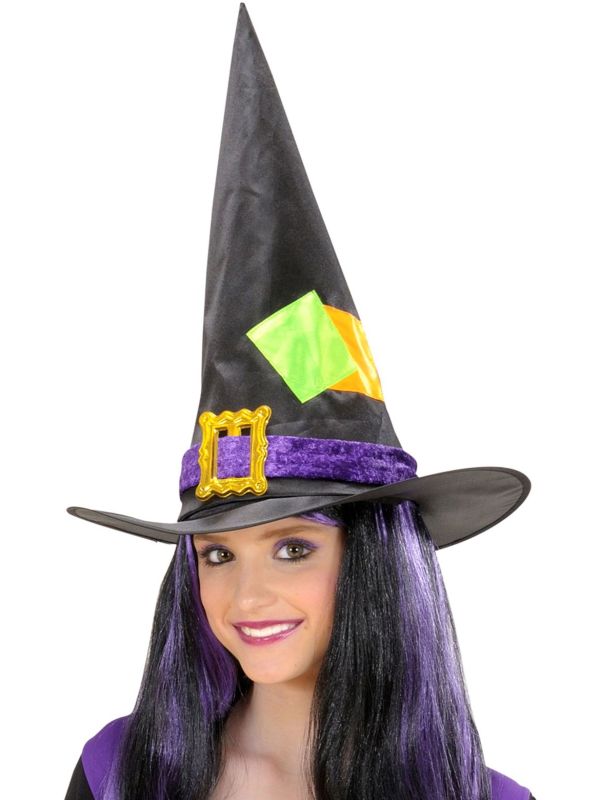Zwarte Puntige Heksenhoed Kind