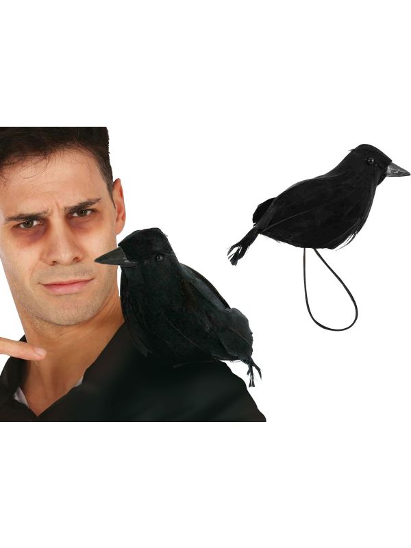 Zwarte Raven met Schouderband 15cm