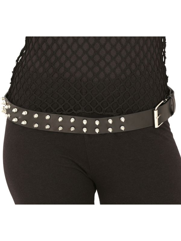 Zwarte Riem met Spikes 130cm