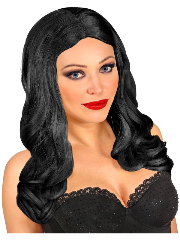 Zwarte Roxy Pruik