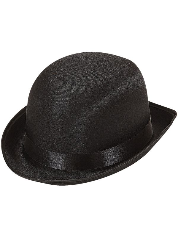 Zwarte Satijnen Bolhoed