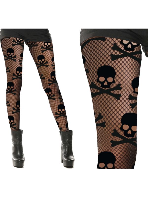 Zwarte Skelet Panty Halloween Dames
