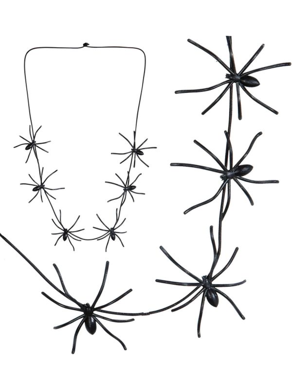 Zwarte Spinnen Halsketting