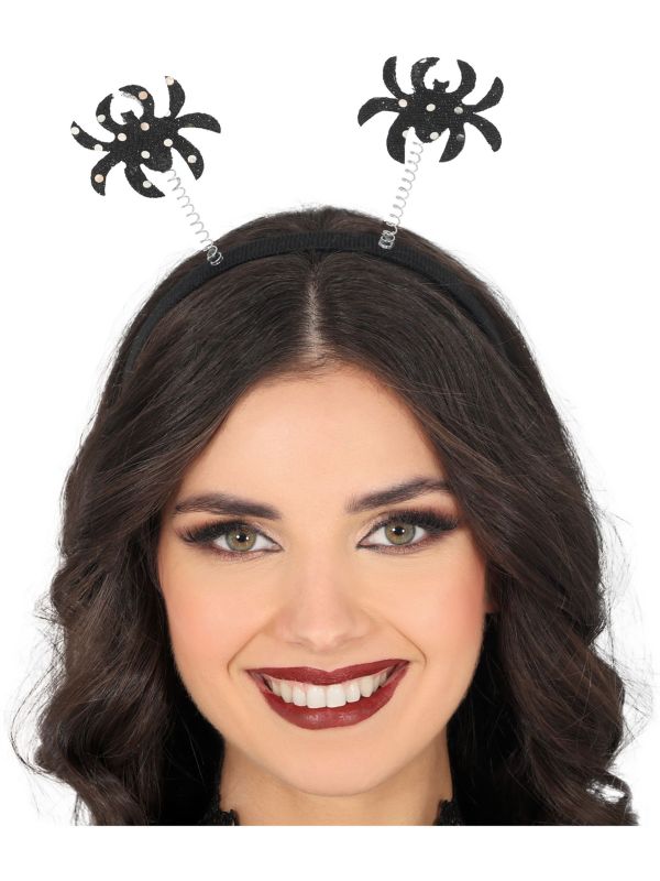 Zwarte Spinnen Hoofdband Halloween