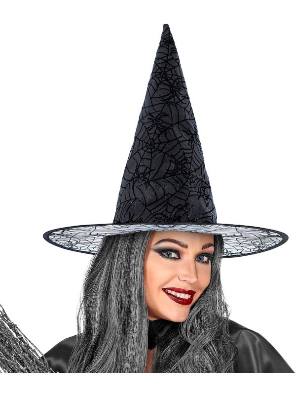 Zwarte Spinnenweb Heksenhoed