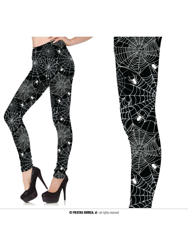 Zwarte Spinnenweb Legging Dames