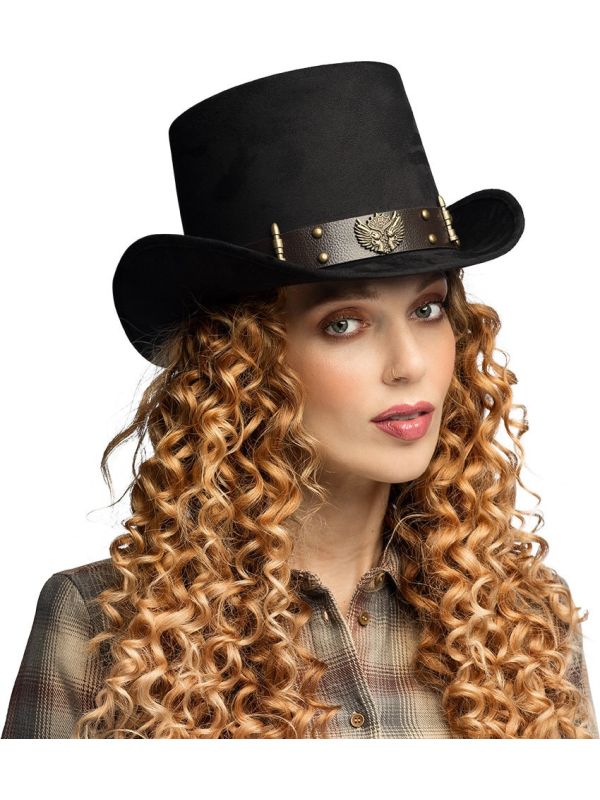 Zwarte Steampunk Hoed Volwassenen