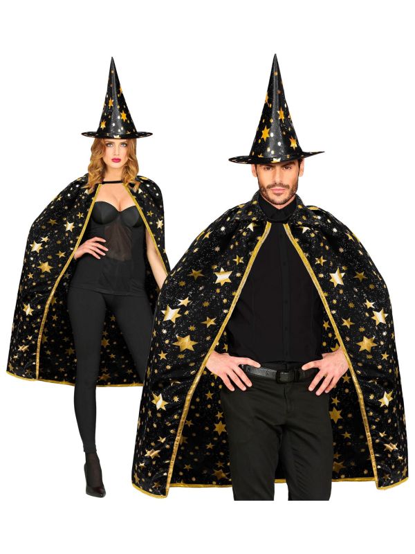 Zwarte Tovenaar Cape met Sterren