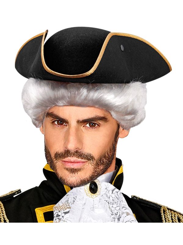 Zwarte Tricorn Hoed