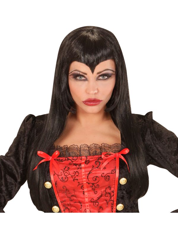 Zwarte Vampier Pruik