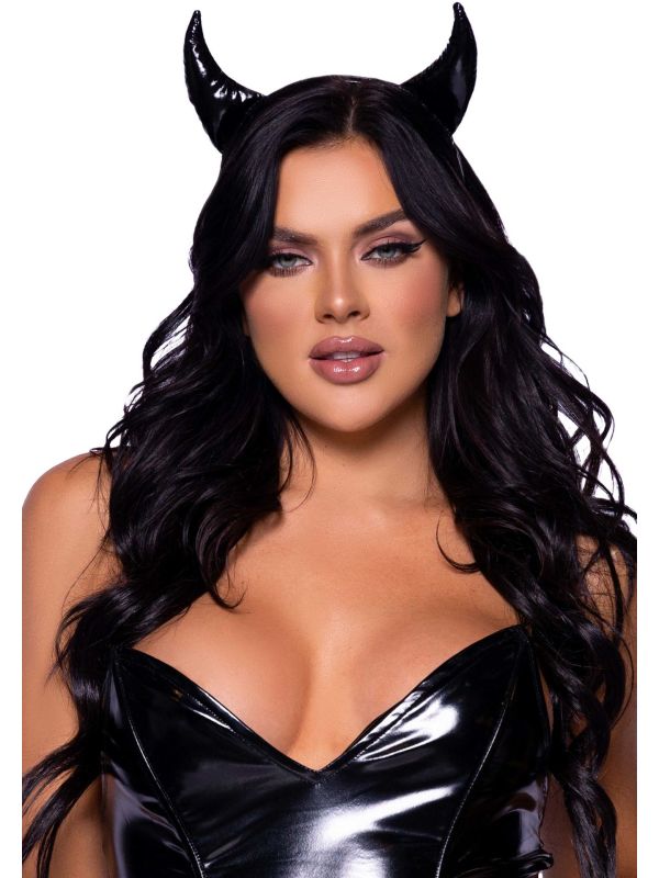 Zwarte Vinyl Duivel Hoorns