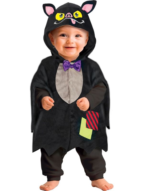 Zwarte Vleermuis Baby Poncho Halloween