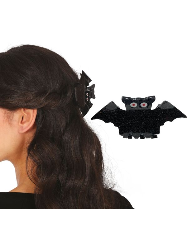 Zwarte Vleermuis Haarclip Halloween
