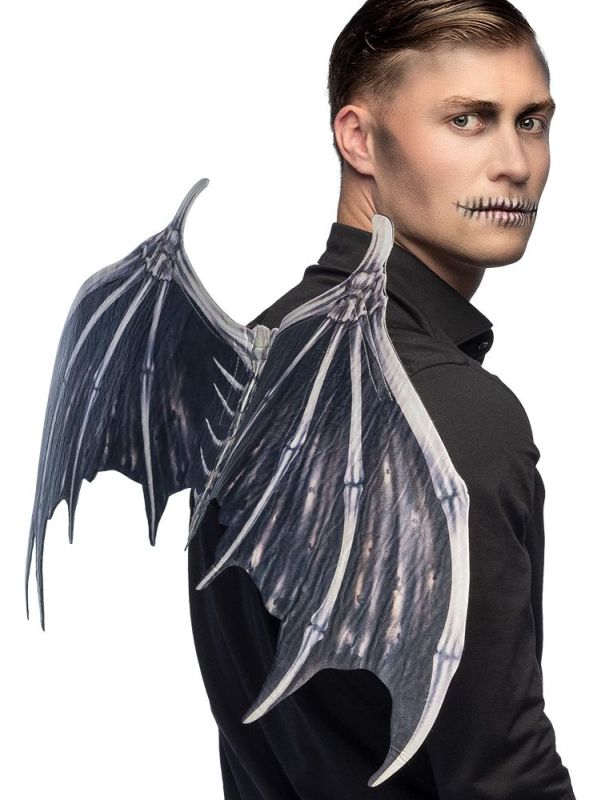 Zwarte Vleermuisvleugels Botten Halloween