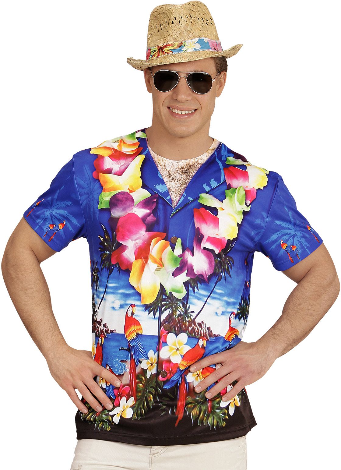 Beste Hawaii blouse t-shirt | Carnavalskleding.nl TT-47