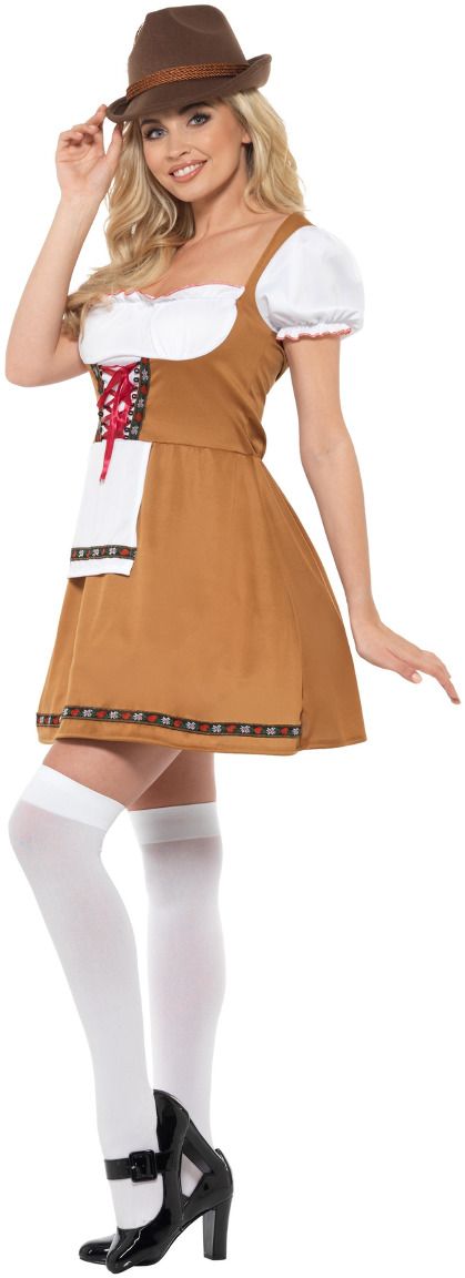 Tiroler Jurkje Vrouw Bruin Carnavalskleding Nl