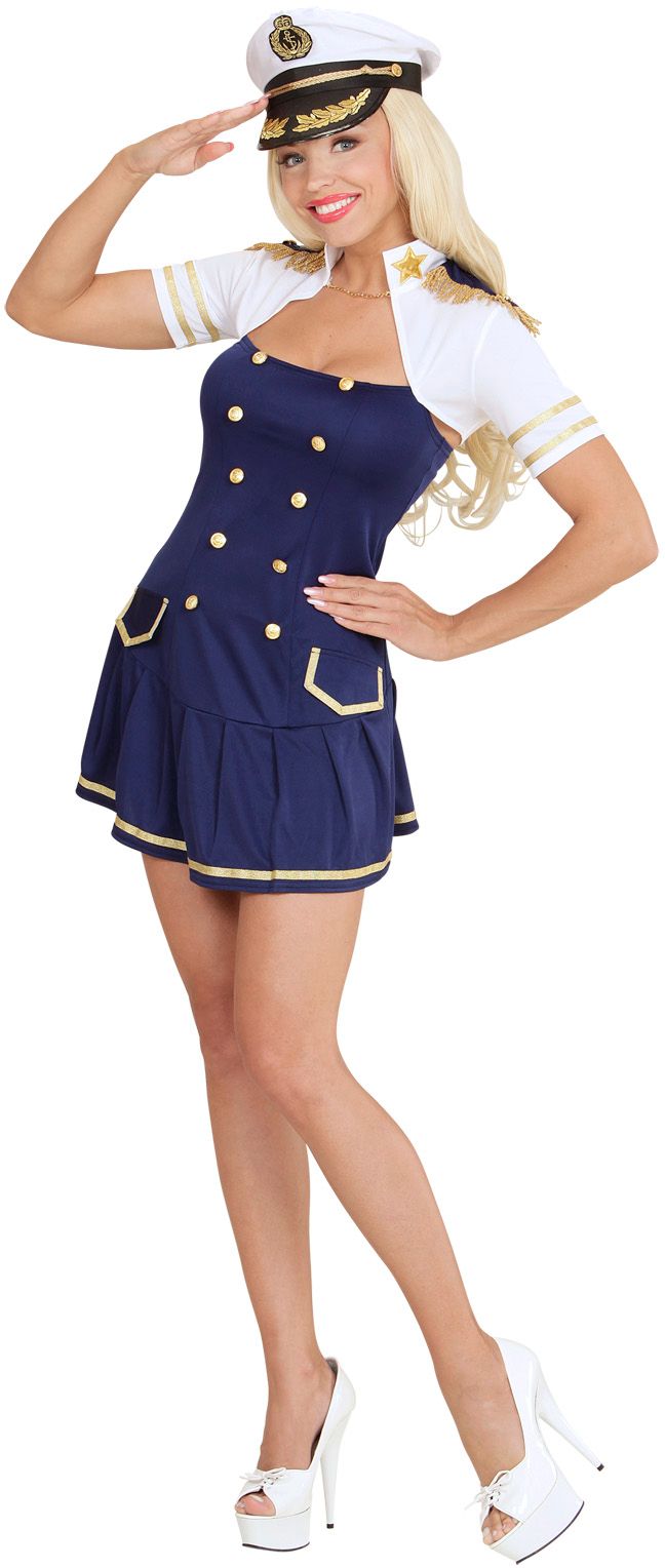 Kapitein Meisje Jurk Met Bolero Carnavalskleding Nl