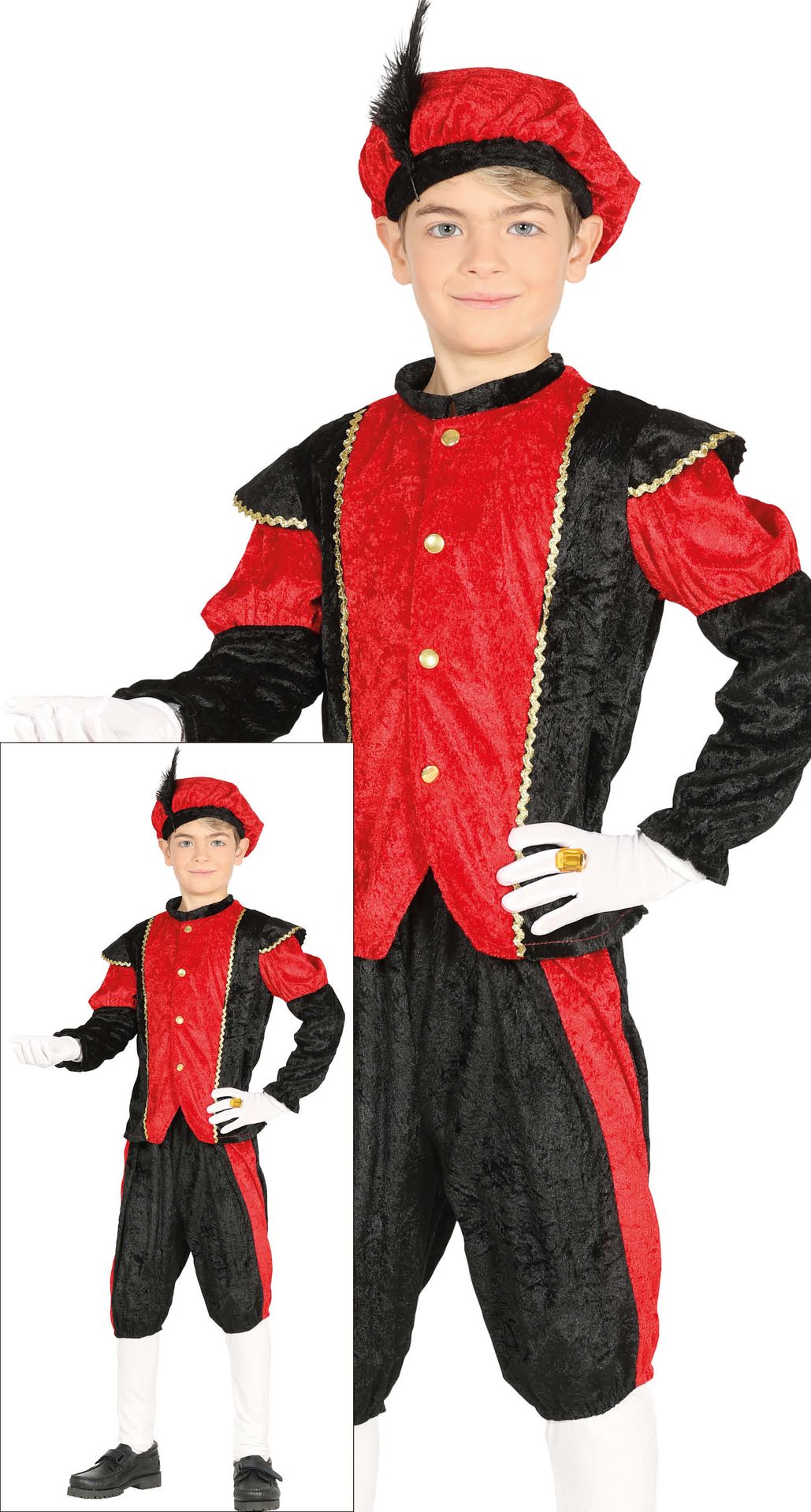 Zwarte Pieten Pak Kind Rood Carnavalskleding Nl