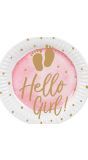 10 Papieren Bordjes Baby Shower Meisje