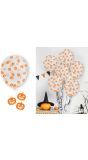 10 Pompoen Ballonnen met Oranje Confetti Halloween