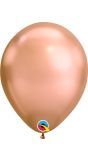 100 Rose Goudkleurige Chroom Ballonnen 28cm