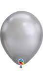 100 Zilverkleurige Chroom Ballonnen 28cm
