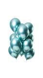 12 Ballonnen Mirror Effect Groen 33cm
