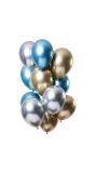 12 Ballonnen Mirror Effect Sapphire 33cm
