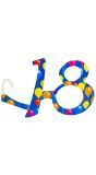 18 Jaar Ballonnen Feest Bril Blauw