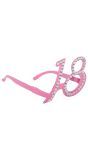18 Jaar Diamant Feest Bril Roze