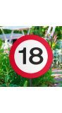 18 Jaar Verkeersbord Tuinbord Decoratie