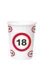 18 Jaar Verkeersbord Wegwerp Bekers