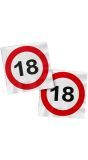 20 Servetten Verkeersbord 18 Jaar 33x33cm
