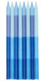 24 Kaarsen Blauwkleurig 10 cm