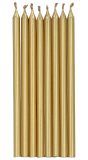 24 Kaarsen Goudkleurig 10 cm