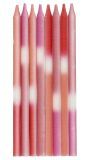 24 Kaarsen Roze/Roodkleurig 10 cm