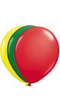 25 Carnaval Ballonnen Rood Groen Geel