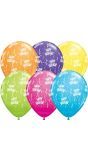 25 Meerkleurige Happy Birthday Ballonnen 28cm