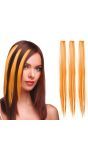3 Oranje Haar Extensions 50cm