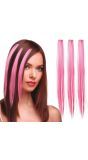3 Roze Haar Extensions 50cm
