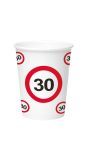 30 Jaar Verkeersbord Wegwerp Bekers