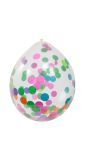 4 Ballonnen met Meerkleurige Confetti 30cm