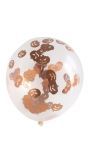 4 Pompoen Confetti Ballonnen 30cm