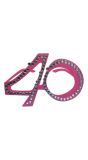 40 Jaar Diamant Feest Bril Roze