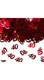 40 Jaar Rode Tafeldecoratie Sierconfetti Jubileum