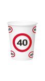 40 Jaar Verkeersbord Wegwerp Bekers