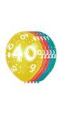 5 Verjaardag Ballonnen 40 Jaar Meerkleurig