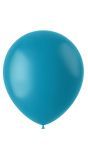 50 Ballonnen Calm Turquoise Mat 33cm